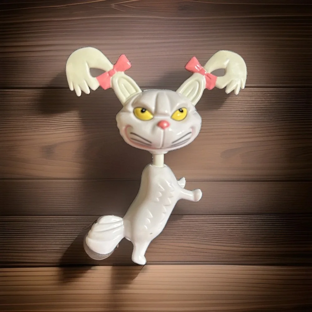 Fluffy Angelica Pickles' Pet Cat Rugrats Series Vintage Figure 90s Pink Bows